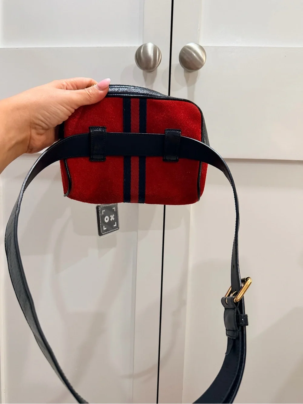 Gucci Ophidia Red Suede Small Belt Bag 85/34 + Gucci Dust Bag